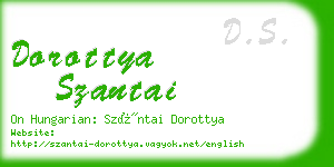 dorottya szantai business card
